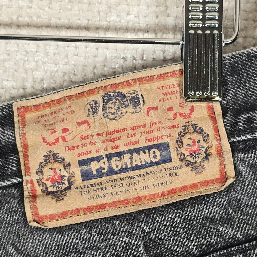 Gitano Jeanswear Womens 24W Short Black‎ High Rise Tapered Mom Jeans 100% Cotton